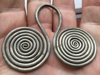 Large Ancient Celtic/roman Silver Spirals