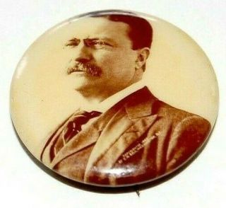 1904 Teddy Roosevelt Theodore Campaign Pin Pinback Button Presidential Political