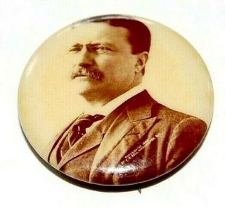 1904 TEDDY ROOSEVELT theodore campaign pin pinback button presidential political 2