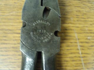 Vintage Diamond Duluth DIAMALLOY SB - 58 Lineman ' s Button Pliers 8 1/2 Inch USA 3