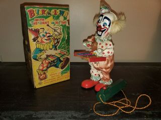 Vintage Battery Operated Blinky The Clown Battery Operated Toy