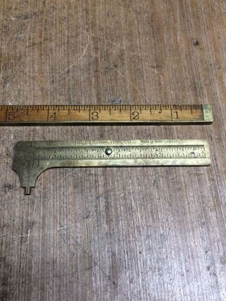 Vintage Central Tool Company 4 Inch Brass Caliper Made In West Germany