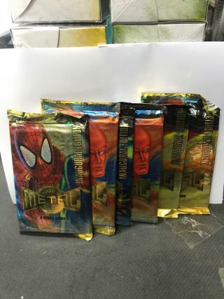 1995 Marvel Metal Cards Inaugural Edition 6 Packs X1