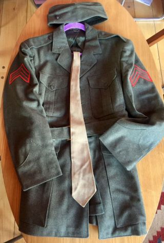 Authentic World War 2 U.  S Army Jacket,  3 Ties,  Ww 2 Garrison Hat