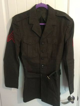 Authentic World War 2 U.  S Army Jacket,  3 Ties,  WW 2 Garrison Hat 3
