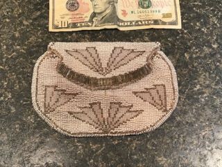 Old Antique Beaded Native American Northern Plains Indian,  Purse,  Bag