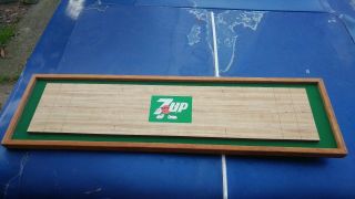Old Vintage 7up 7 Up Soda Cola Spot Advertising Shuffleboard Table Wall Sign