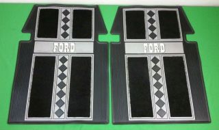 Vintage Ford Truck Bronco Rubber Carpet Floor Mats F - 150 F - 250 Ranger Xlt F - 100