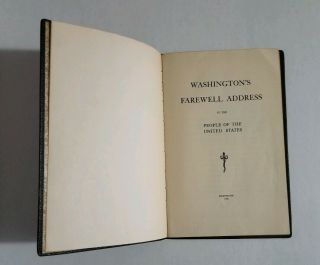 Washington ' s Farewell Address Autographed Book - State Senators - Political - 1943 3