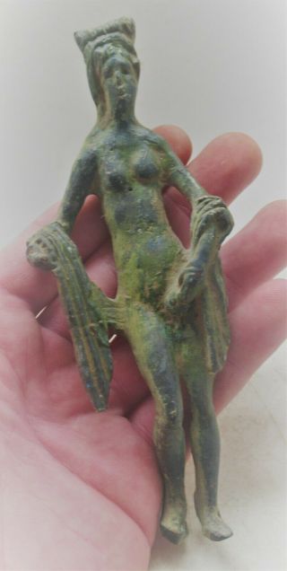 Circa 300 - 400ad Ancient Roman Bronze Statuette Of Venus Aphrodite