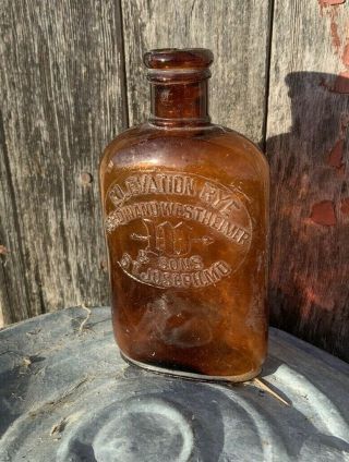 Vintage Pre - Pro Ferdinand Westheimer & Sons Whiskey Flask St.  Joseph,  Mo.  Good
