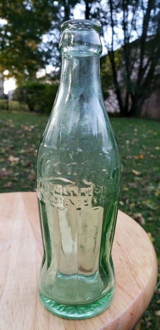 Rare Antique 1915 Coca Cola Bottle Woonsocket R.  I.  Hobbleskirt Coke 6 Fl Oz Soda