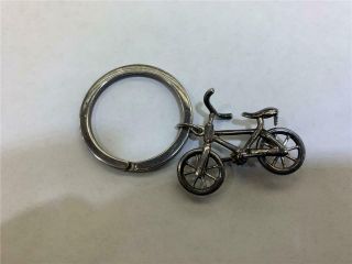 Authentic Vintage Tiffany & Co.  925 Sterling Silver Bicycle Key Chain Very Cute