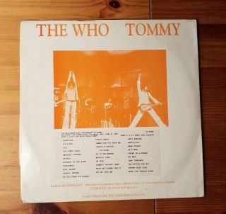 The Who - Tommy Live Radio City Music Hall Vinyl 3LP Very Rare 1989 Starlight 2