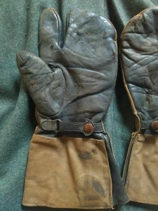 Wehrmacht Handschuhe Für Kradschützen/kradmelder Ww2 Militaria