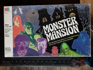 Vintage Universal Monster Mansion Milton Bradley Board Game Complete 1981