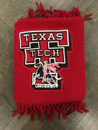 Vintage Pendleton Wool Stadium Blanket Texas Tech University Red Raiders