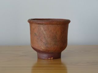 C.  A.  D.  - Ancient Antique Roman Clay Ceramic Ware Pottery Cup With Flared Rim