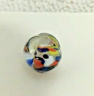 Victorian Speckled Glass Paperweight Button 1/2 Inch H1