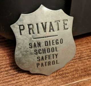Old/obsolete San Diego Police School Safety Patrol Badge