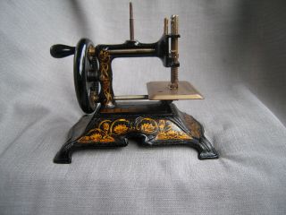 Antique Art Nouveau German Cast Iron Sewing Machine