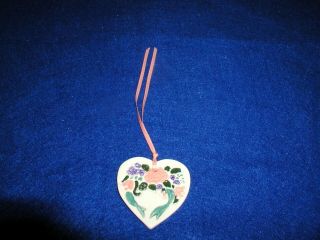 Carol Berry Exclusively For Longaberger Ceramic Heart Basket Tie - On 2