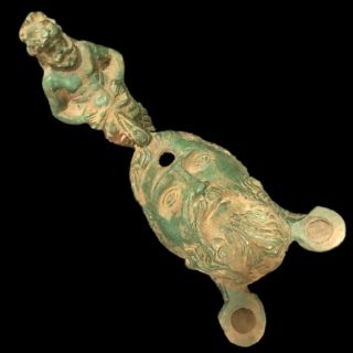 Rare Ancient Roman Bronze Oil Lamp (2)