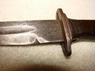 US WWII Custom Hand Made Theater Fighting Knife w/ Sheath 3