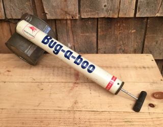 Vintage Socony Bug - A - Boo Pesticide Bug Spray Pump Sprayer Can Pegasus Graphic