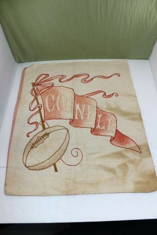 Vintage Cronell University Embroidered Pillow Cover Case/football/pennant 18x22