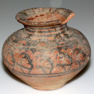 Museum Quality Indus Valley Terracotta Pot,  Decorated,  Circa 1900 - 1000 Bc