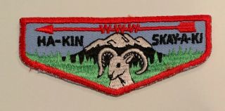 Order Of The Arrow Ha - Kin - Skay - A - Ki Lodge Rare First Flap