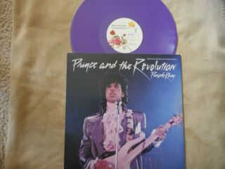 Prince " Purple Rain " / " God " 12 " Purple Vinyl Picture Sleeve 45 1984