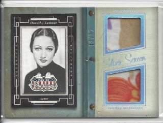 Dorothy Lamour Prime Double Materials Relic Card 2015 Panini Americana 12/25
