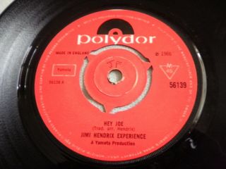 Jimi Hendrix Experience Hey Joe Stone Polydor 56139 Uk 7 "