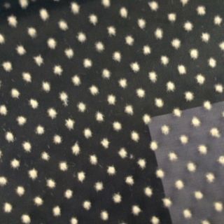 Vtg Fabric Flocked Black White Micro Dot 44 " Wx55 " L 1.  5yds Crafts Sewing