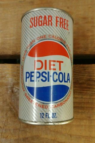 Rare Vintage 1964 Diet Pepsi Cola Soda Can Straight Steel Pre - Zip Not Pull Tab