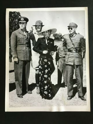 1943 China Chiang Kai Shek Soong Meiling,  Mountbatten In India Photo蒋介石宋美龄蒙巴顿在印度
