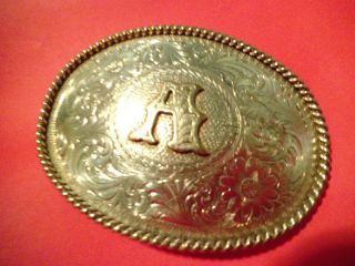 Montana Silversmith Buckle With Initial A - Silver Plate