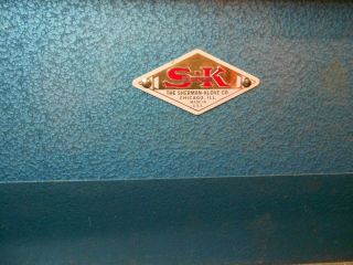 Vintage S - K Tools Blue Metal Tool Box For Ratchet & Sockets Set 11 X 4 "