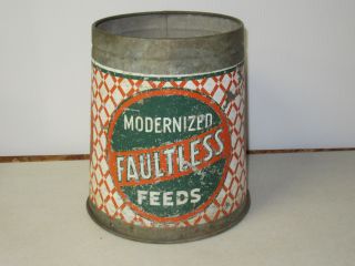 Vintage Faultless Advertising Antique Farm Chicken Feeder 3 Sides Hanging Light