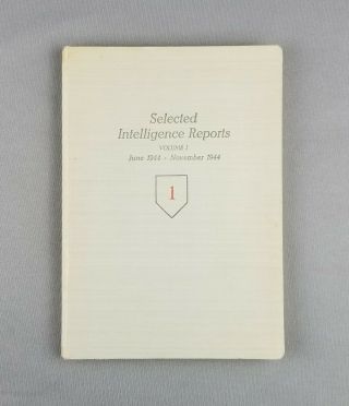 Selected Intelligence Reports June - Dec 1944 Wwii Us Army First Infantry Division