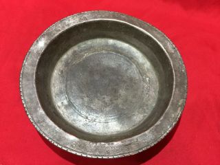 Antique Islamic Copper Bowl Dish Plate Turkish Inscriptions 1187 Hijri = 1766 Gr
