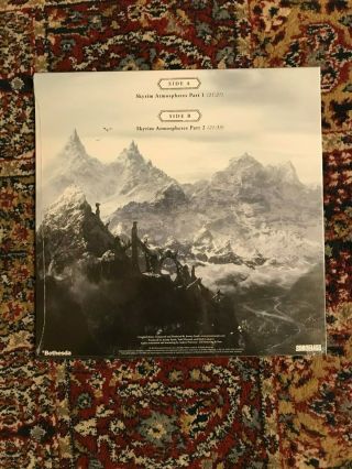 The Elder Scrolls V Skyrim Atmospheres Jeremy Soule Lp On Blue/grey Vinyl