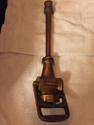 Antique Vintage French Brass Fire Hose Nozzle Jet Diffusion Ferme