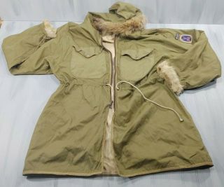 Vintage Us Army Reversible 10th Mountain Division Ski Parka Jacket With Patch