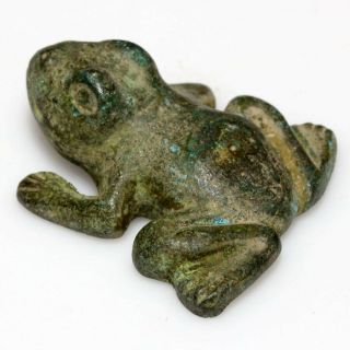 Museum Quality Roman Era Egyptian Bronze Frog Circa 100 - 300 Ad