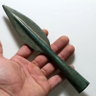Museum Quality Roman Bronze Spear Head Circa 100 - 200 Ad