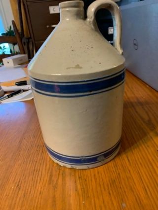 Red Wing 1 Gallon Blue Band Stoneware Jug.  From The Late 1800’s.  Solid Jug