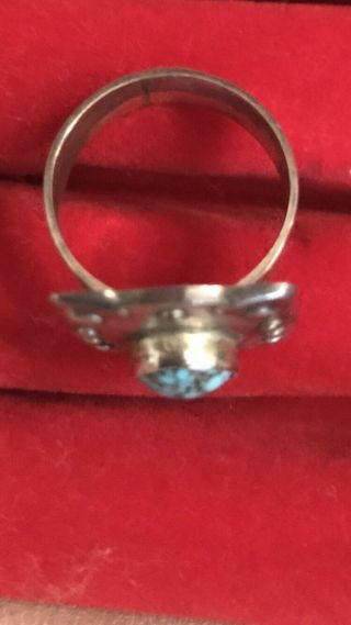 Murrle Bennett Arts And Crafts Turquoise Silver Ring 3